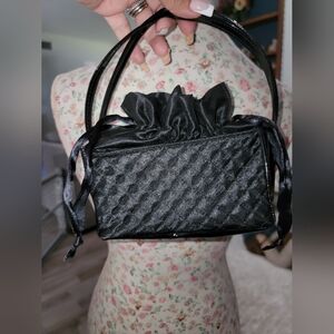 Elegant Black Quilted Women's Mini Handbag
